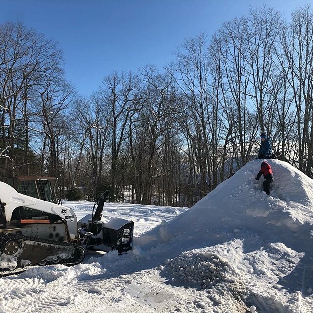 Proper utilization of snow removal equipment! Can&rsquo;t go to the mountain make one . #lovewinter