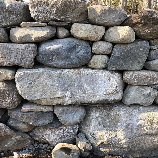 Old New England dry laid farm wall finally complete and ready for back fill and lawn repair once spring hits! Love my job . Lots of great projects on tap for spring so now it’s time to enjoy the last three weeks of winter and prepare for the bu