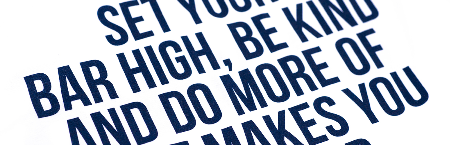 set your bar high