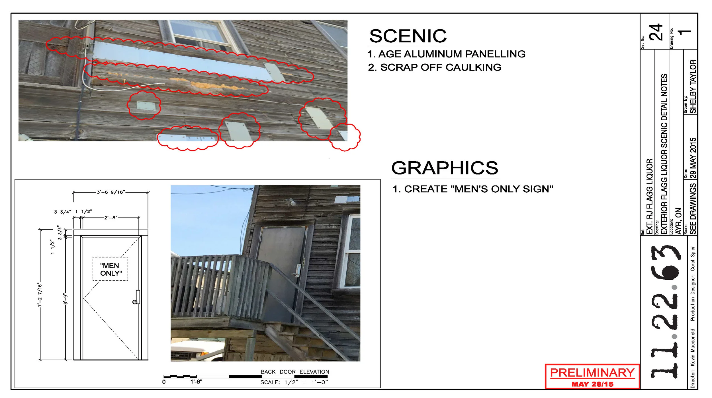 RJ Flagg Liquor Notes and Door Detail