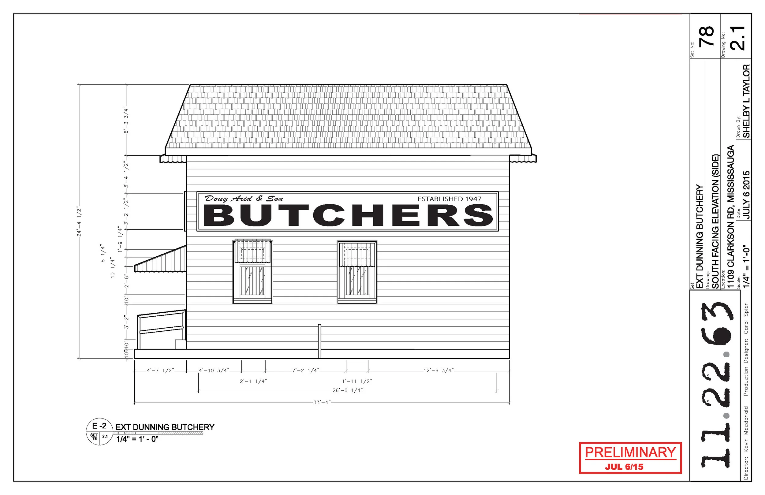 Dunning Butchery Ext Elevation 