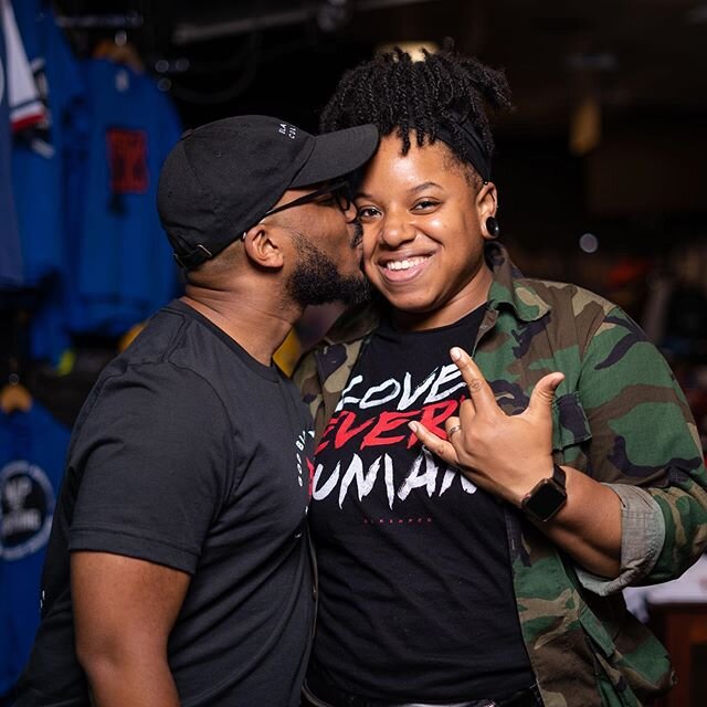 This post is an announce for 3 things.

1. Go and get you that God Bless Nap collab tee from @nap_or_nothing_shop 
2. We are restocking our Love Every Human tees this weekend. 
3. My wife is beautiful and I love her very much.