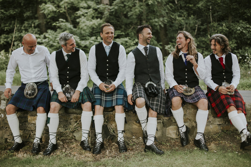 lads in kilts wedding