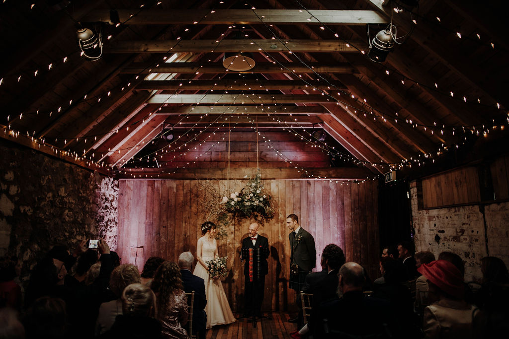 Wedding ceremony Byre at Inchyra