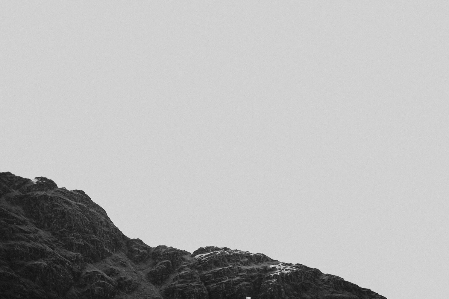 Mountains in Scotland in Black and white
