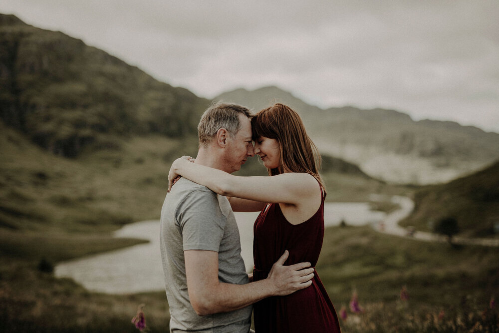  engagement picture taken in Scottish Highlands in summer 