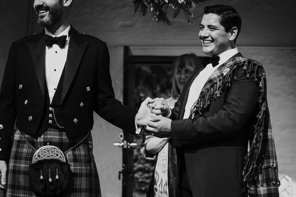  David and James same sex wedding in Scotland 