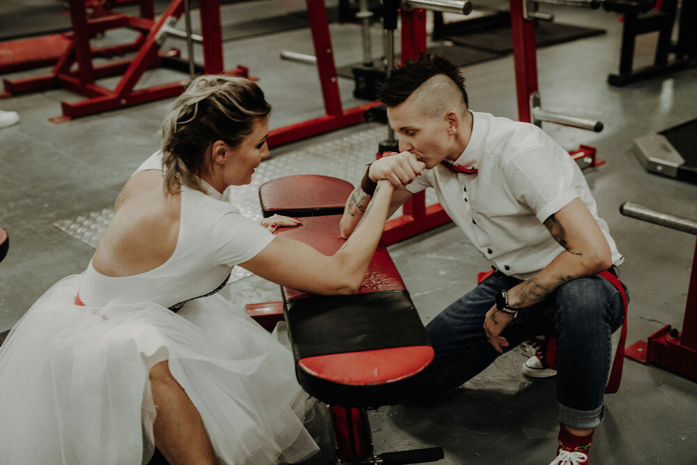  Gym wedding photoshoot  