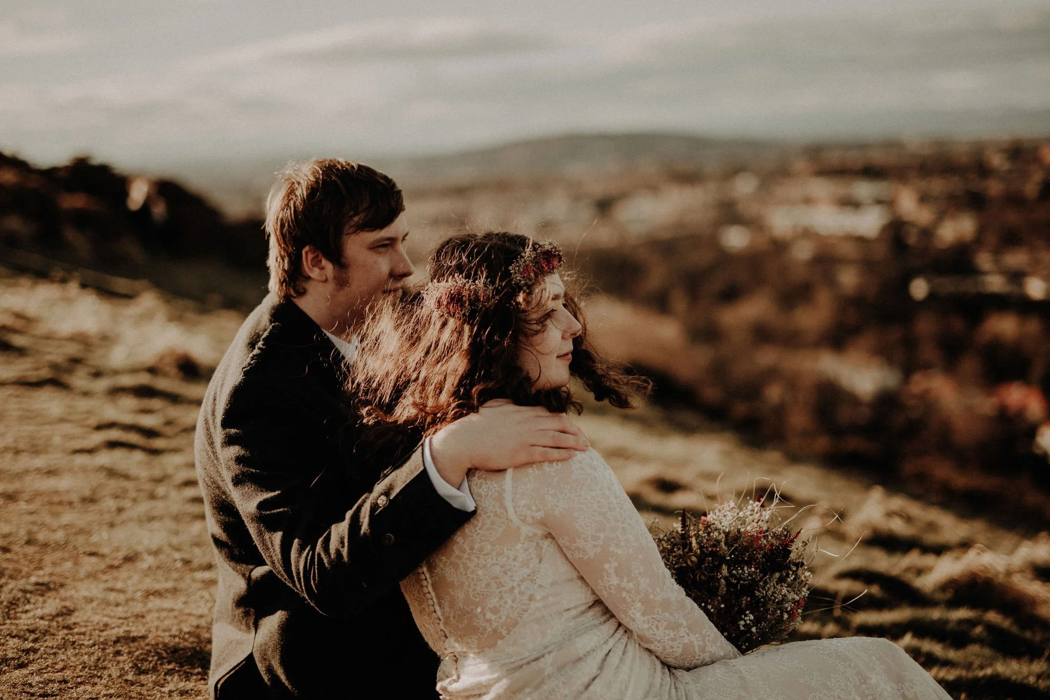 City Wedding Scotland Blackford Hill Spring Sunny inspiration