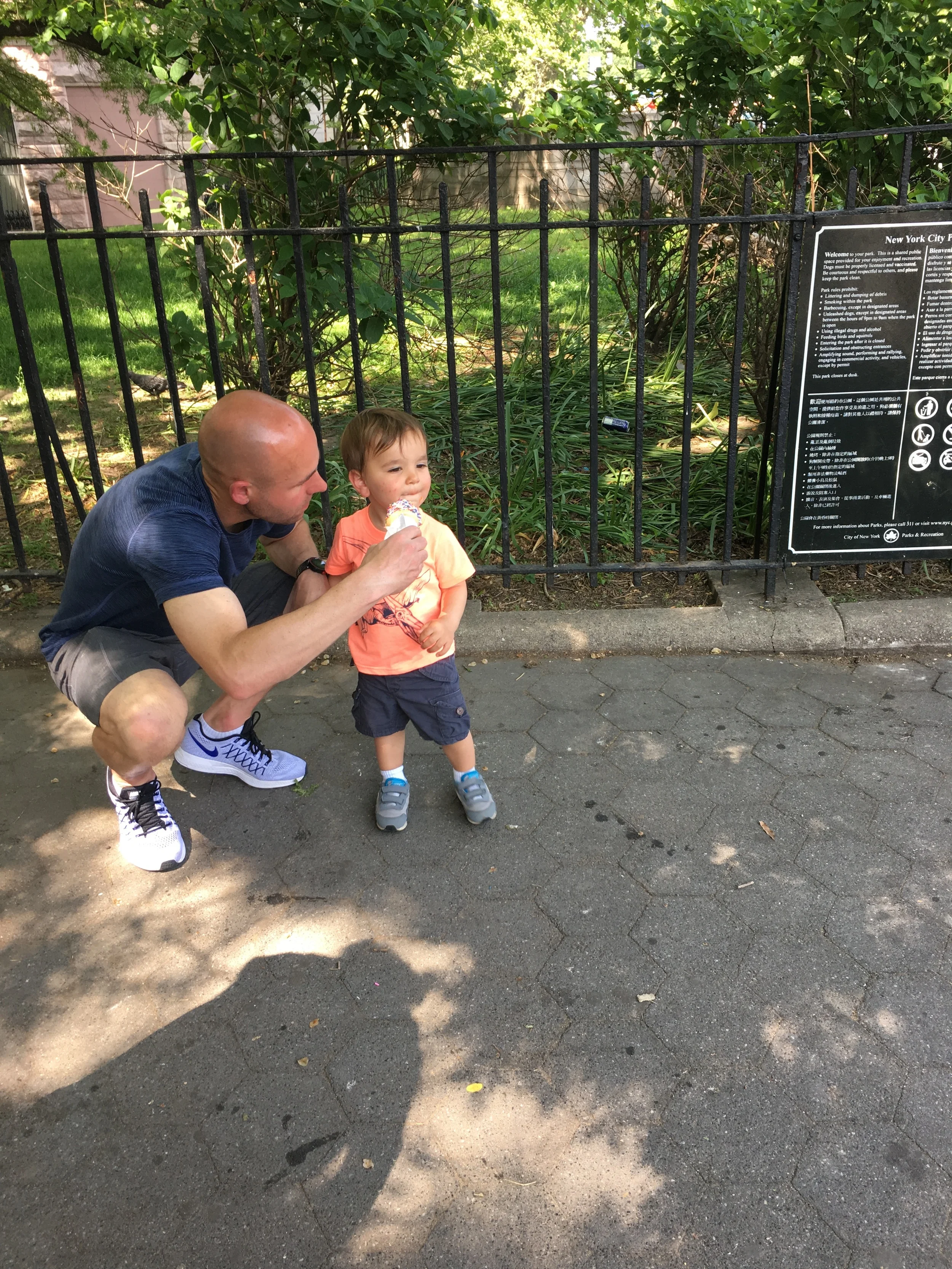  Some ice cream to cool off in the 90 degree heat by the American Museum of Natural History