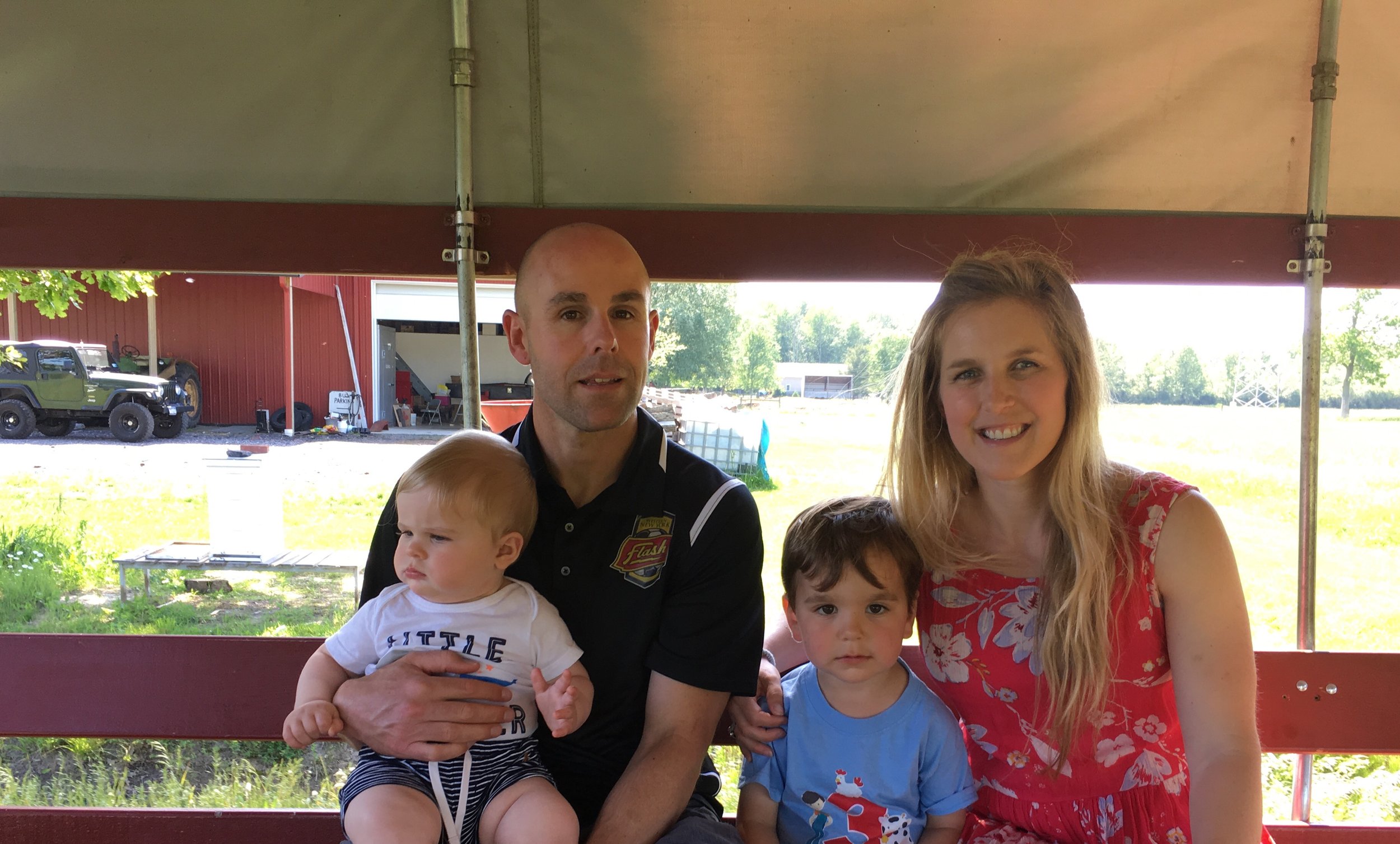  Family photo on the hay ride :)