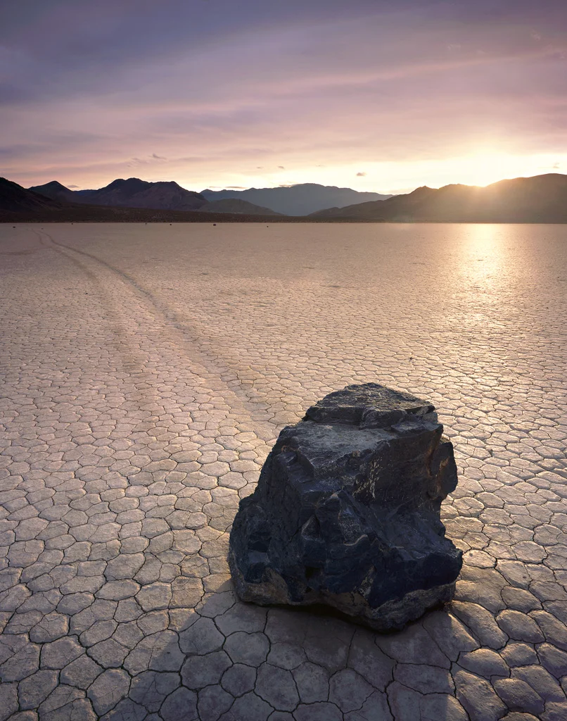 “Last Light on the Racetrack” – The Racetrack playa glows under the evening sunlight. Prints available.