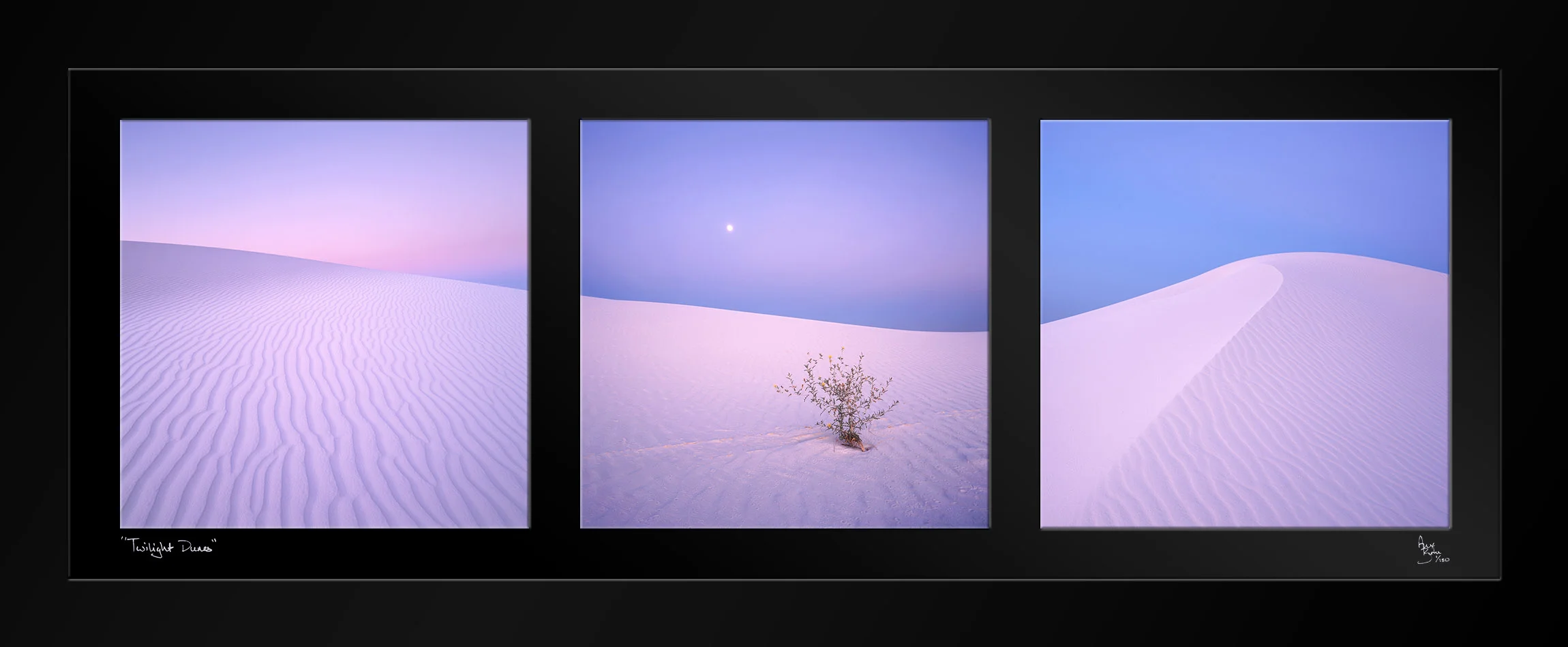 photography triptych in the desert