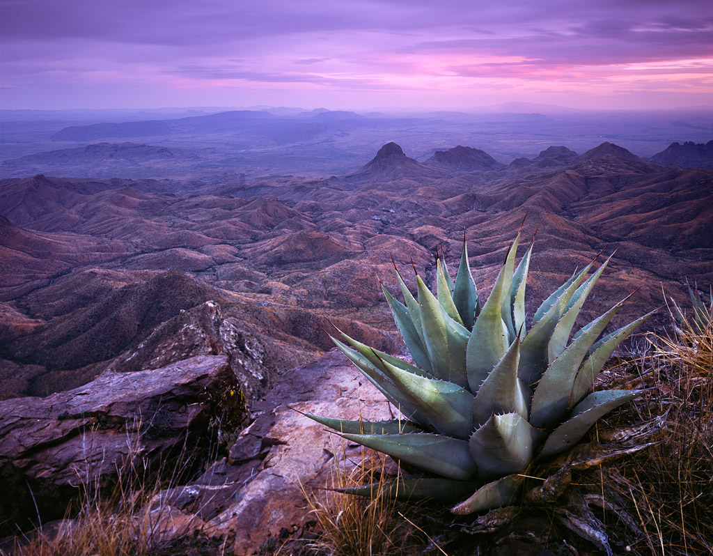 "South Rim Sunset" - Velvia 100 example where the magenta tones added to the soft sunset colors. 8 Seconds at f32, 2 stop soft GND filter.