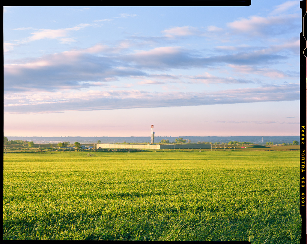 Drilling Rig and Green Wheat