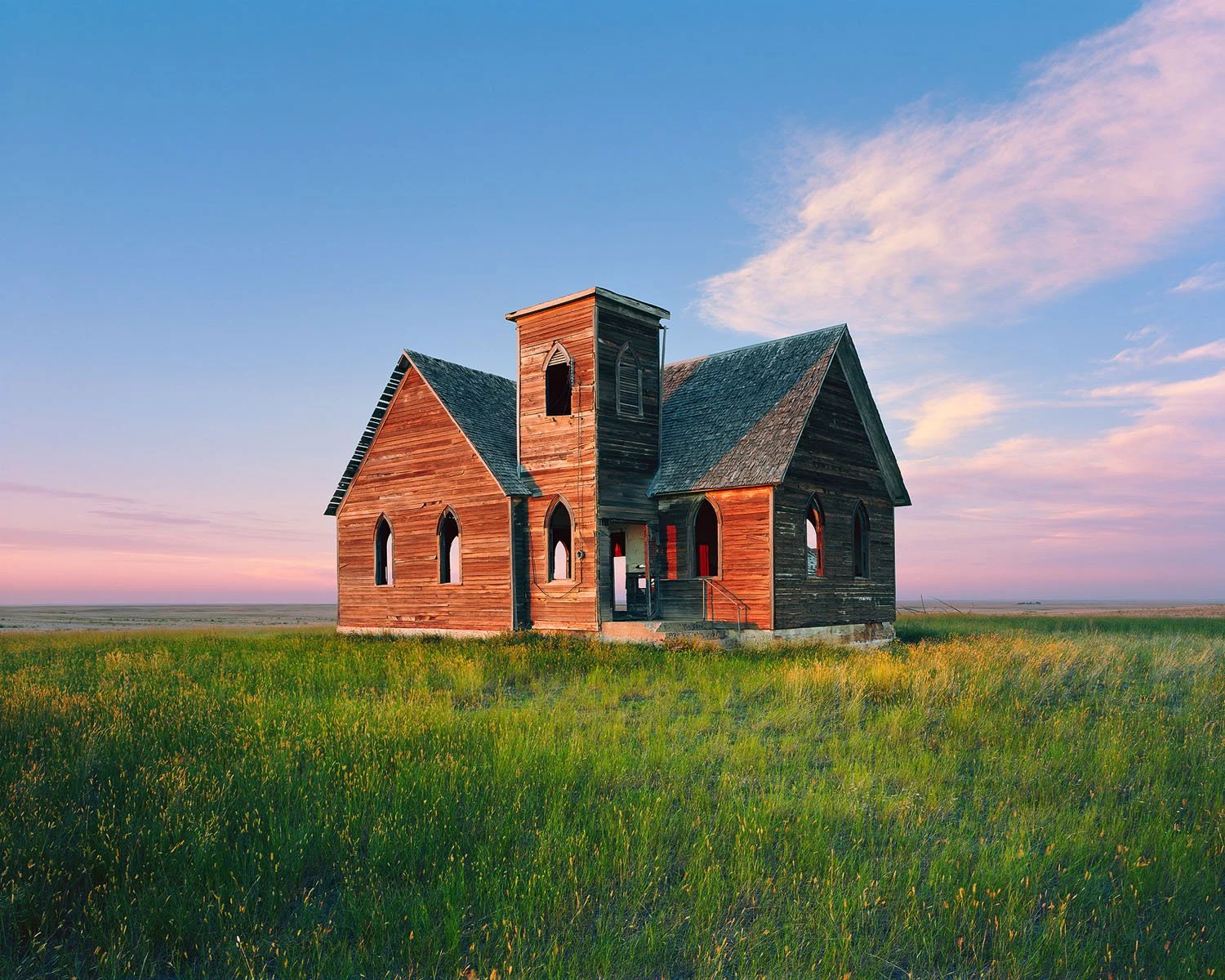 Milk River Church Sunset