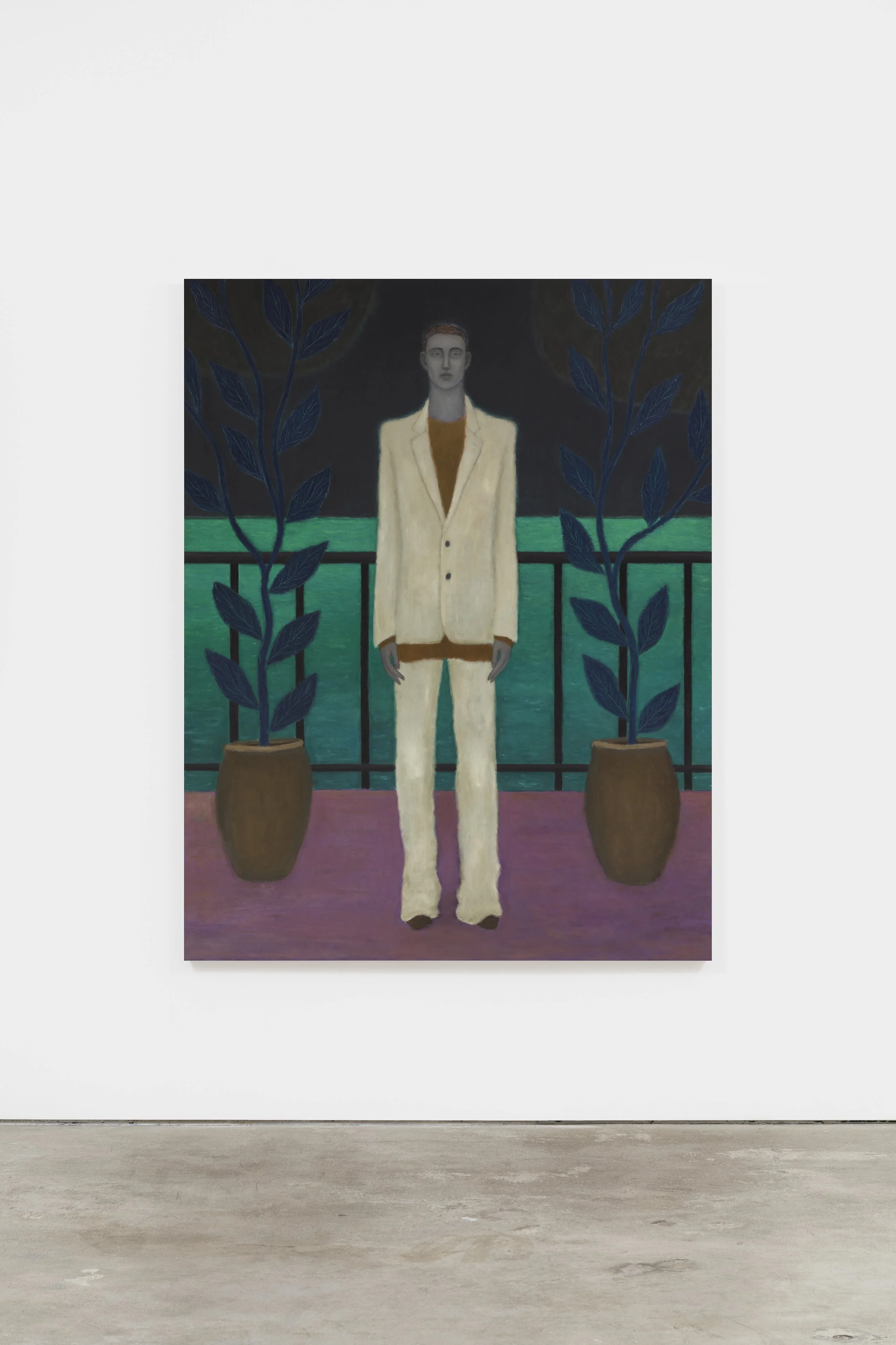  Kasper Sonne The Balcony (male) 2026 Oil on linen 200 x 155 cm 78.74 x 61 in 