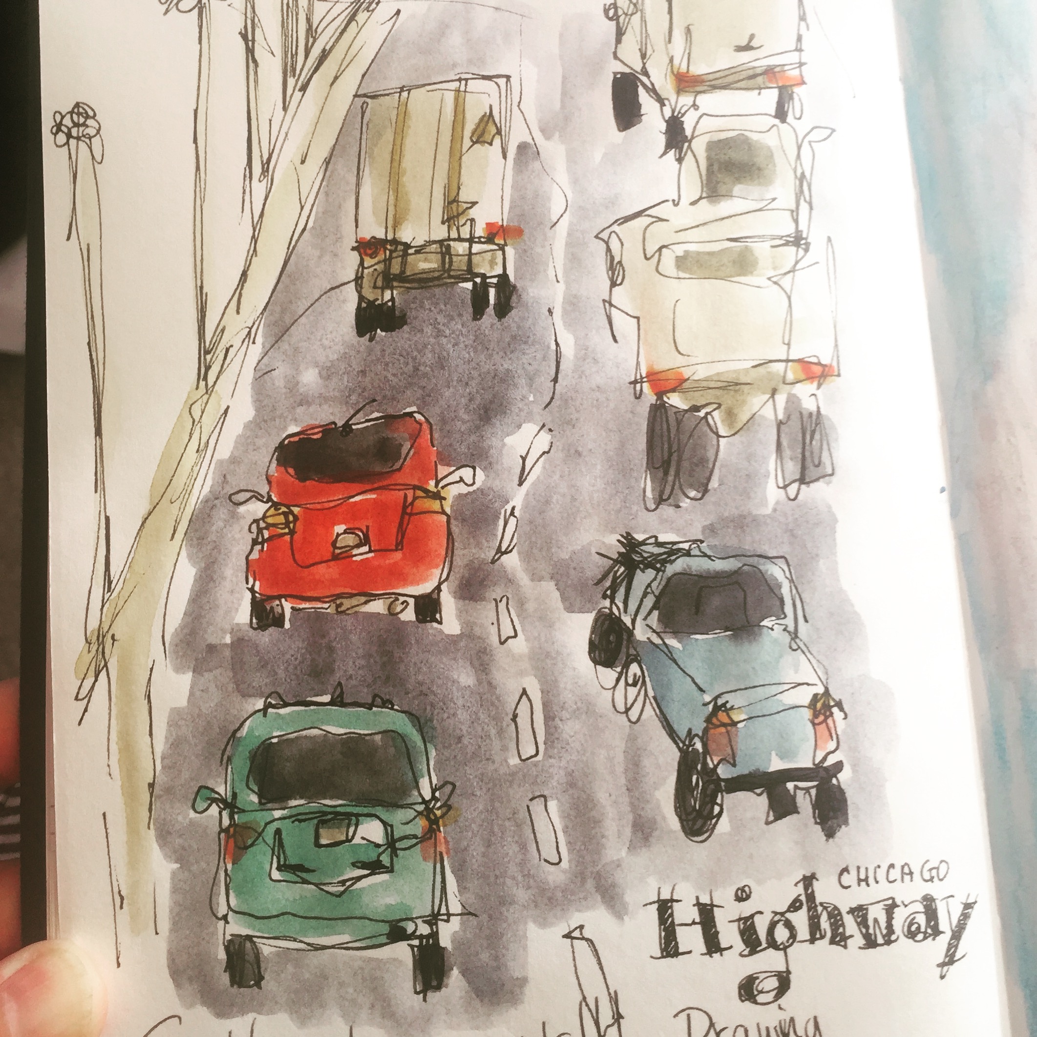 Gotta be quick to capture cars on the highway