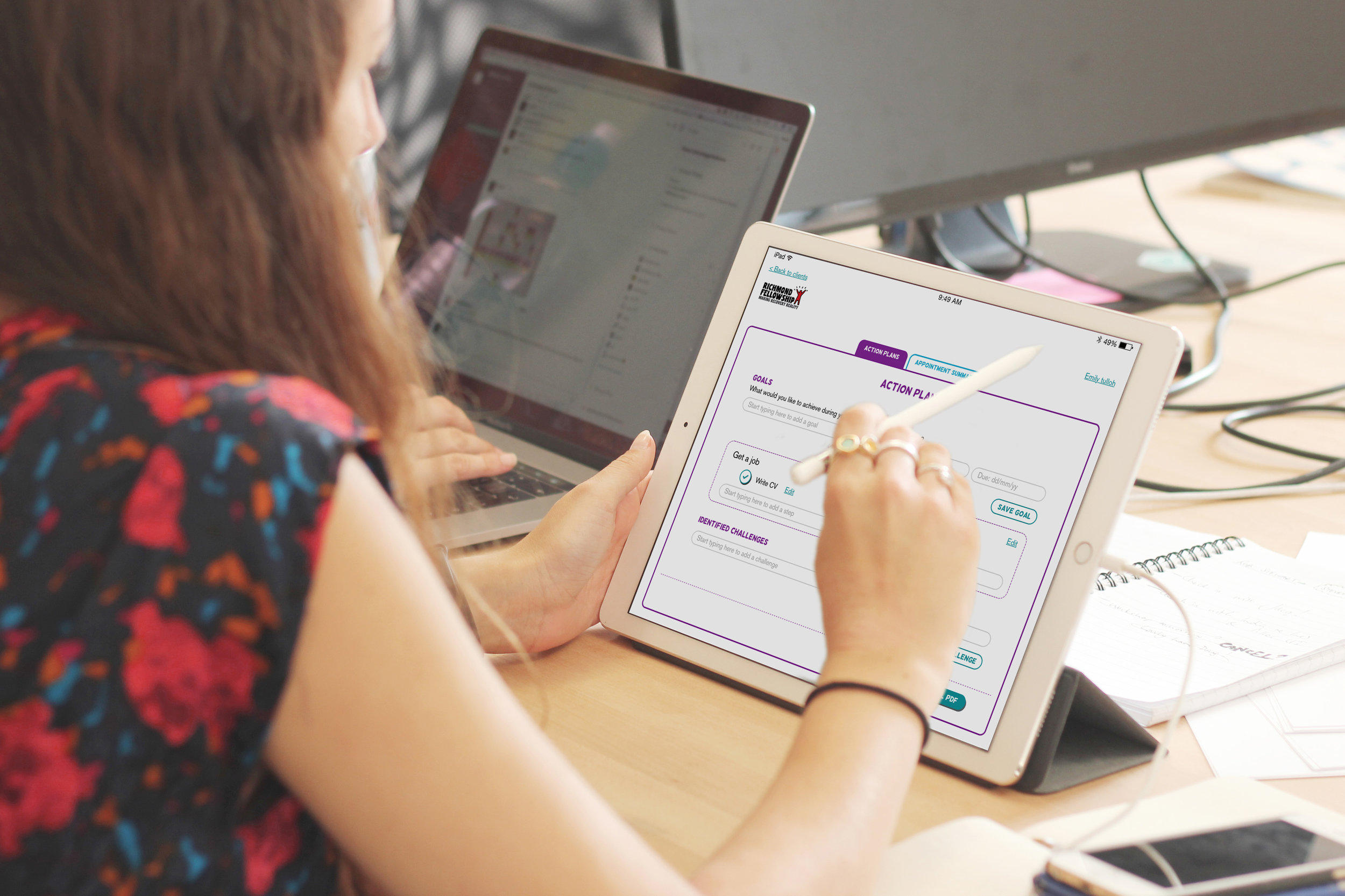 The final Aspire web application - UX and UI design by Mindwave Ventures