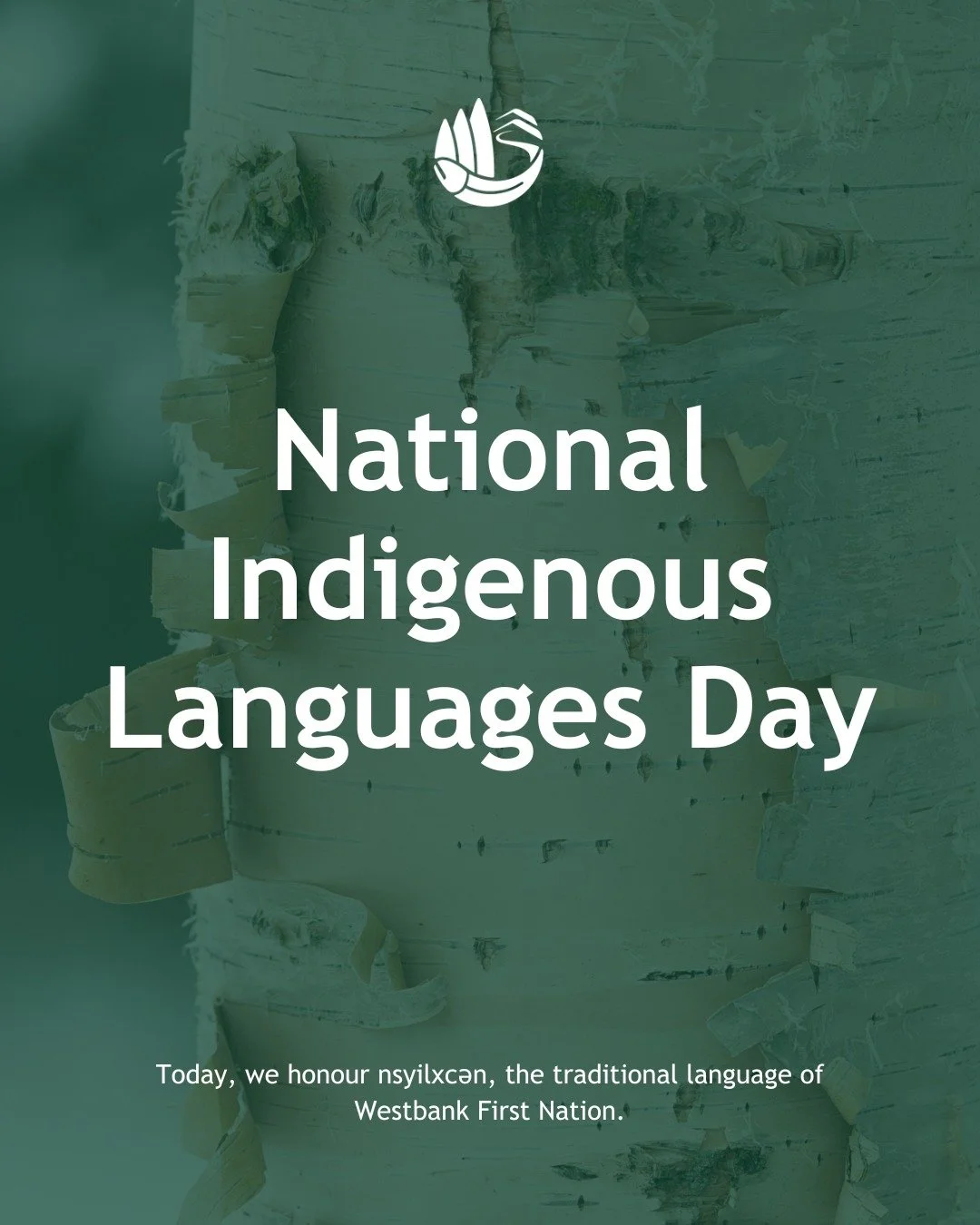 Happy National Indigenous Languages Day! Today, we honour nsyilxcən, the traditional language of Westbank First Nation.

Language is the vessel for our history, identity, and the wisdom of our ancestors. By speaking and protecting our traditional lan