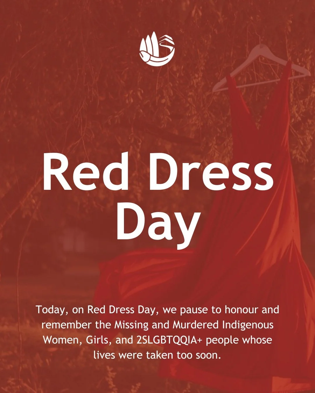 Today, on Red Dress Day, we pause to honour and remember the Missing and Murdered Indigenous Women, Girls, and 2SLGBTQQIA+ people whose lives were taken too soon.

The red dress stands as a powerful symbol and a call to action for justice, accountabi