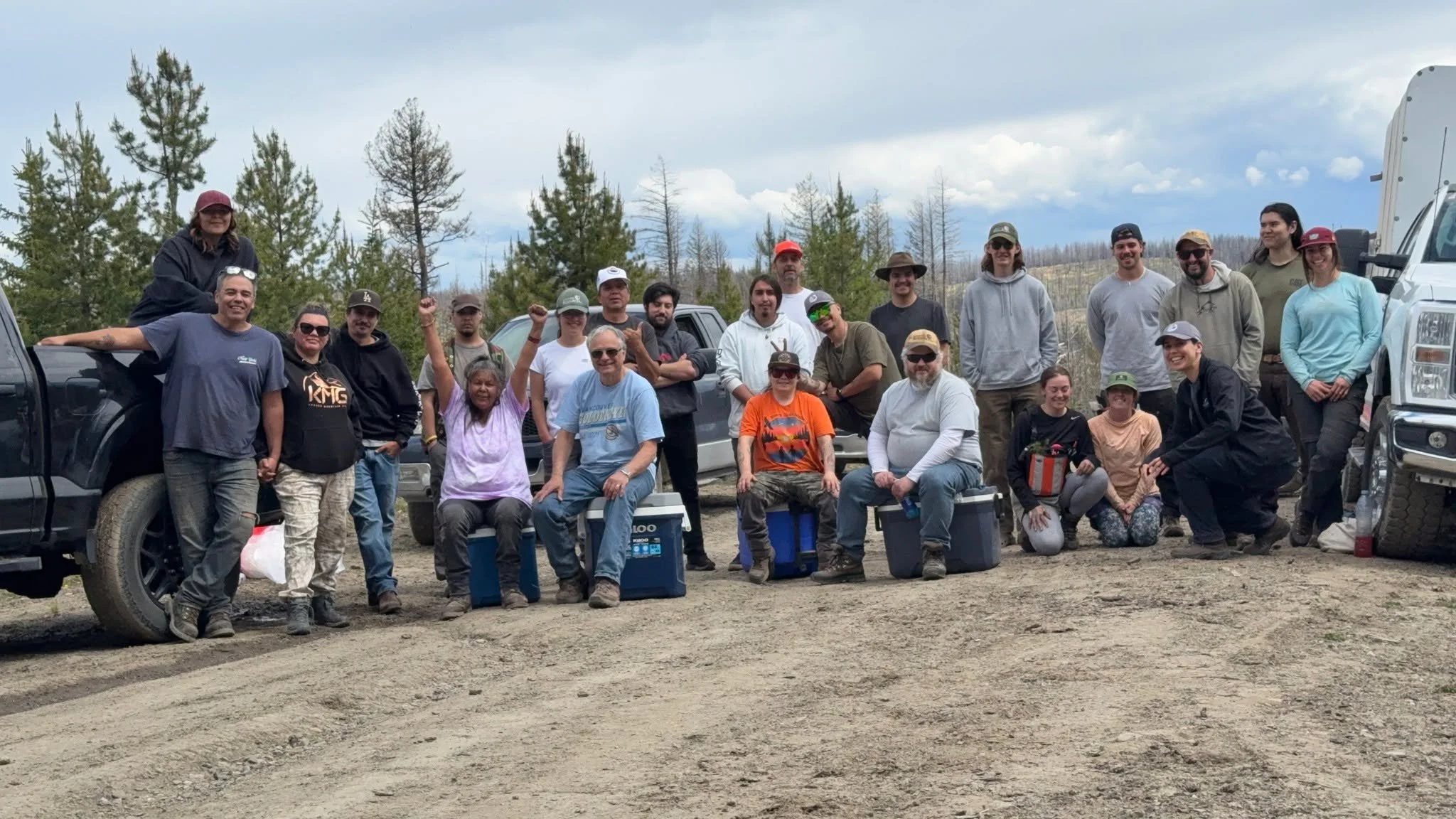 NRLP had a wonderful day on May 22 with some WFN Members planting approximately 1100 huckleberries in an area affected by the McDougall Creek Wildfire, limləmt for coming out!