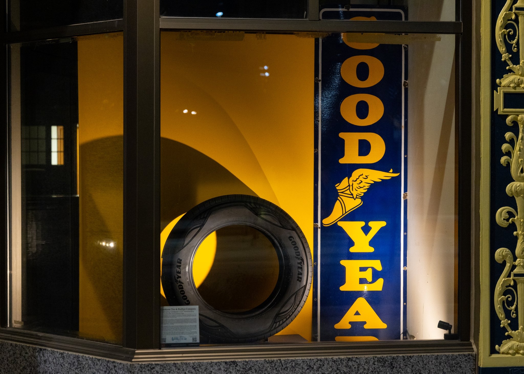 Goodyear 125th Anniversary, Chemstress Courtyard Building, photo by Tim Fitzwater Photography, night2.jpg