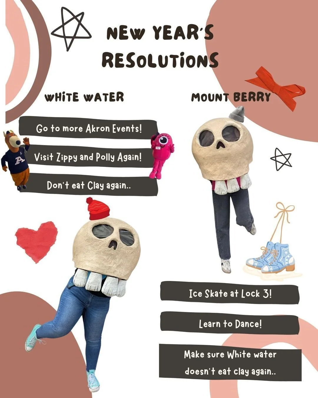 New Year, New Friends!

We wanted to say thank you to everyone in the Akron community who visited us at Clayton Bailey&rsquo;s World of Wonders, supported artists and local art in Akron, and our seasoned mascot buddies who welcomed us into the mascot