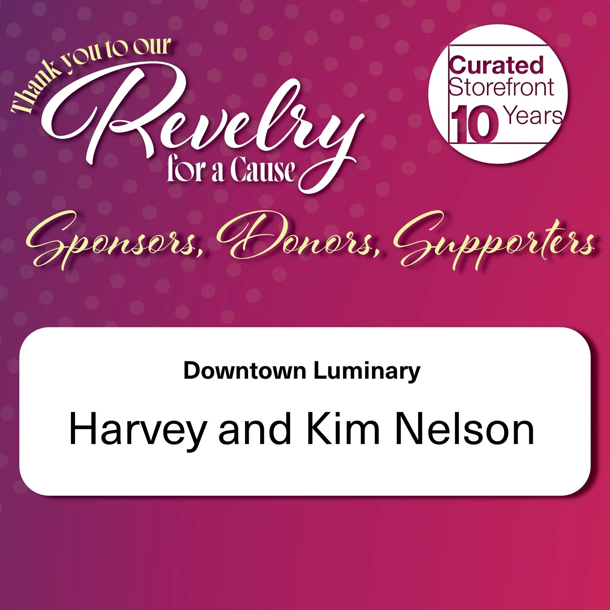 We are deeply grateful to our incredible sponsors who made 𝘙𝘦𝘷𝘦𝘭𝘳𝘺 𝘧𝘰𝘳 𝘢 𝘊𝘢𝘶𝘴𝘦 possible!

Your enthusiastic support of Curated Storefront and our mission to advance public art in downtown Akron truly means everything to us and the man