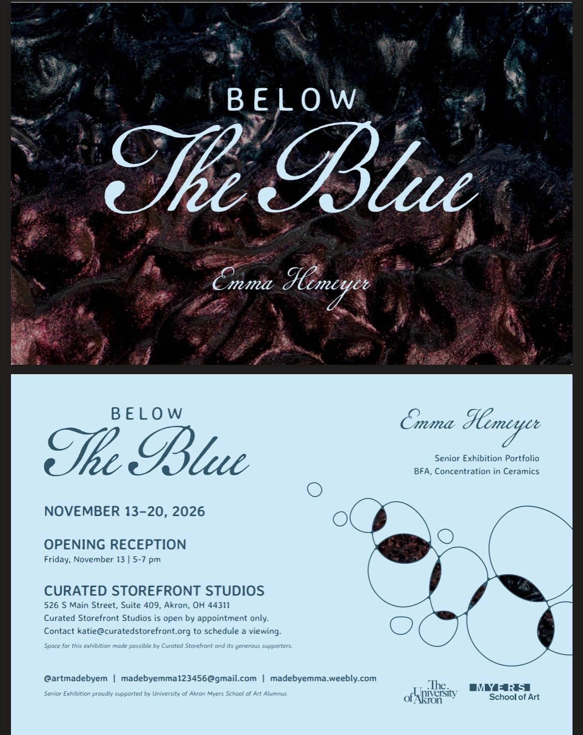 BELOW The Blue: Opening Reception