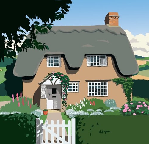 Fictional Blossom Hill Cottage, image from BBC Radio 4 website