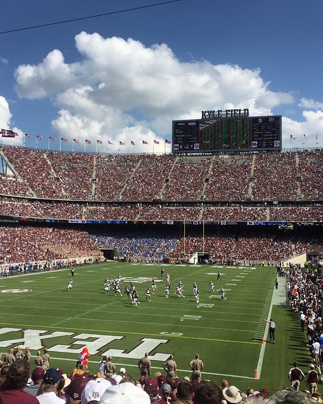 No better place in September. Thanks and gig em! #BTHOUCLA