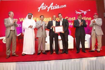 Recieving Award from Air Asia in Singapore.Jpg