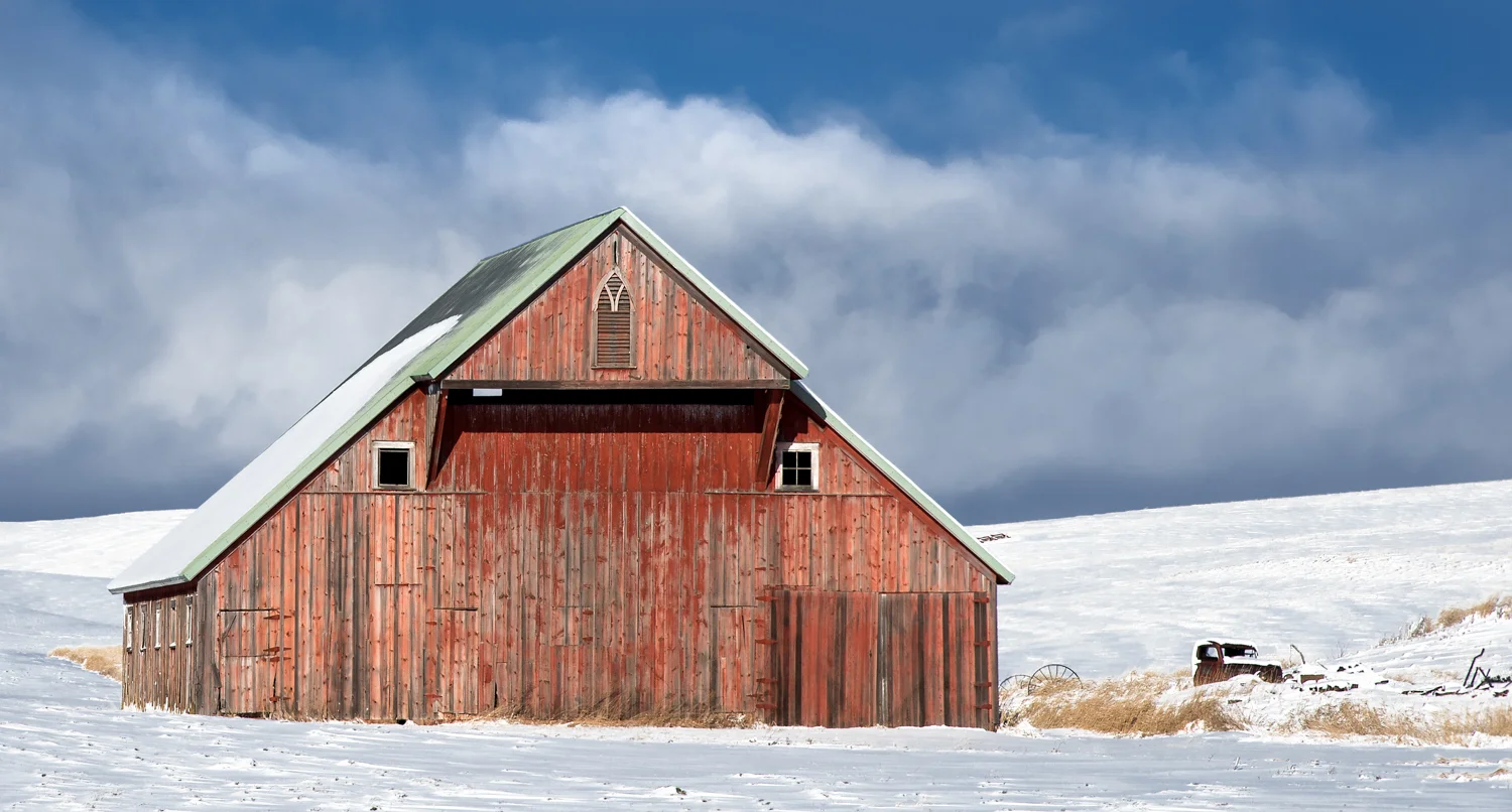Red Barn in the Snow