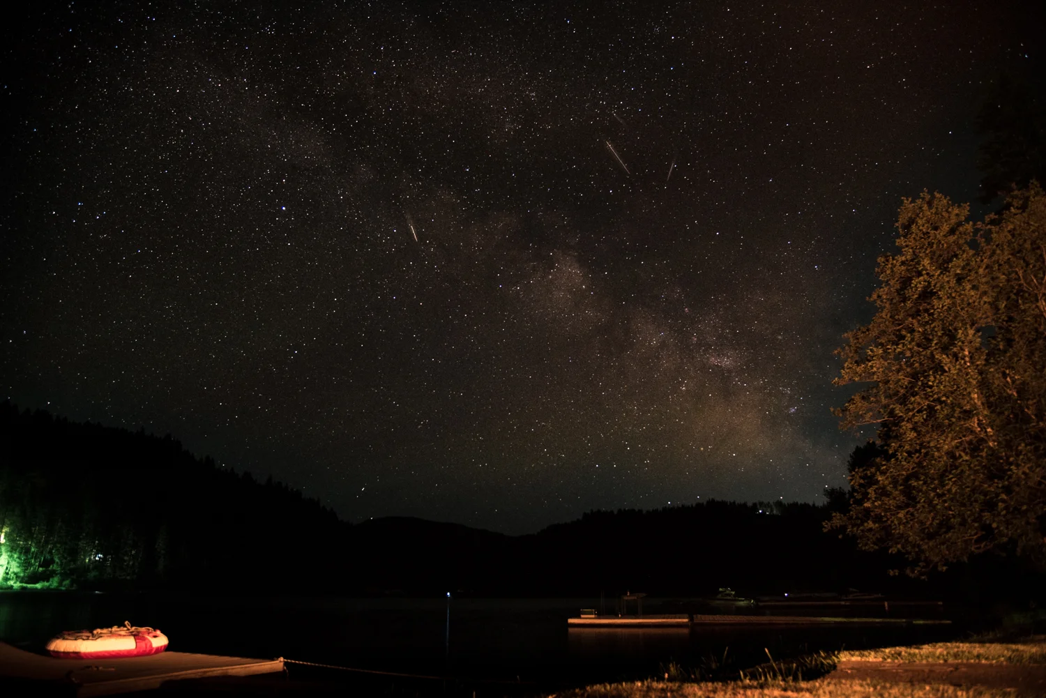 Meteors in the Milky Way