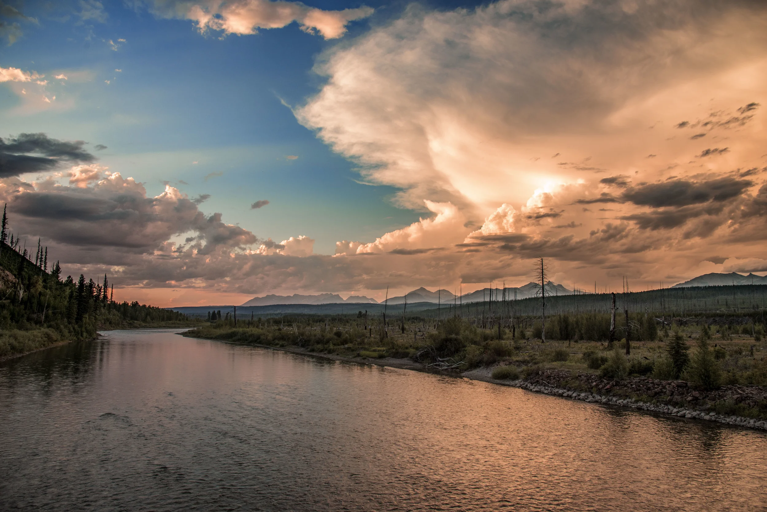 Flathead River and Stormy Skies