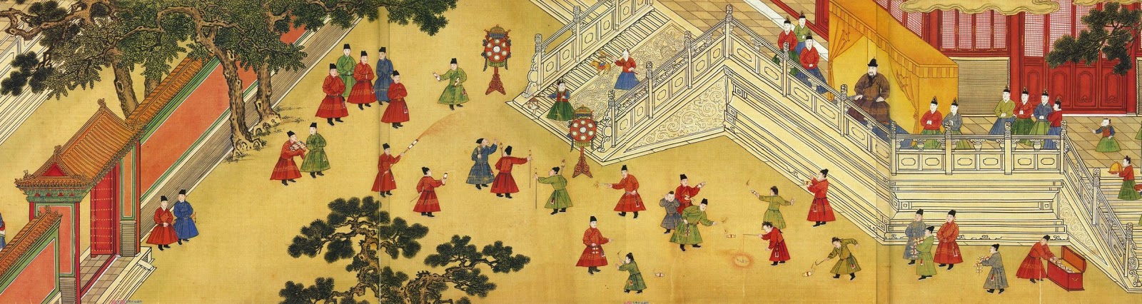 image: detail from Ming Dynasty painting, late 15th century, Wikimedia commons ( link ).