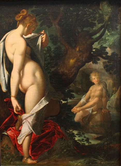 image: Hermaphroditus und die Nymphe Salmakis , Bartholomeus Spranger (1546 - 1611). Wikimedia commons ( link ).