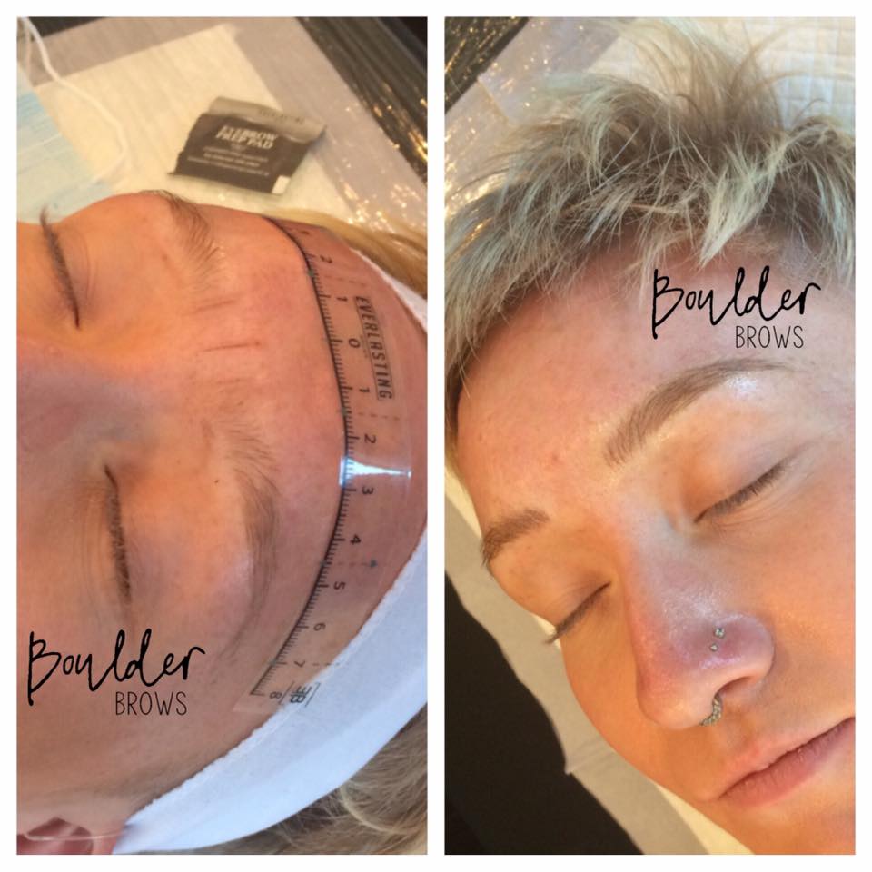 July 12th 2016 - Model No. 1 during my Everlasting Brows Training. Before (left) and After (Right).