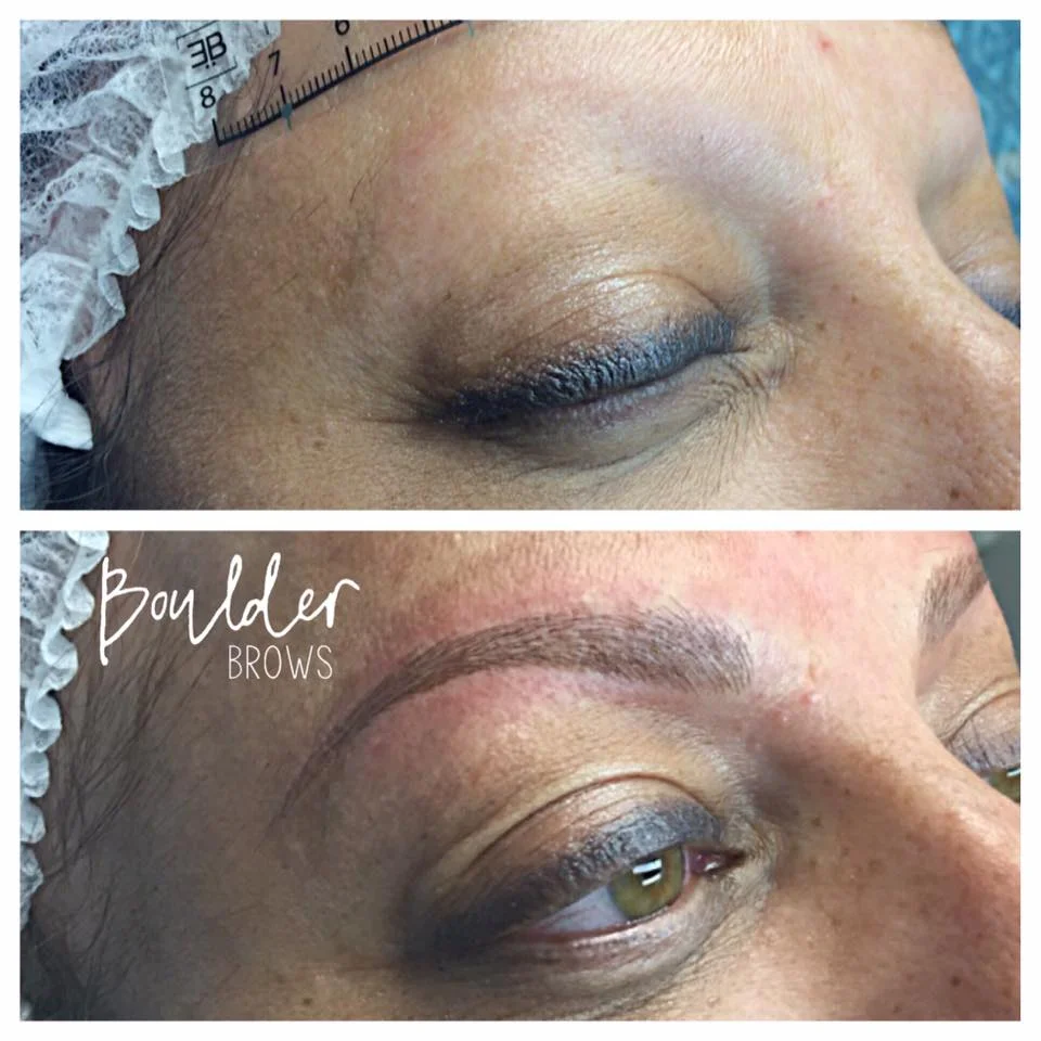 Top: Before | Bottom: After Microblading