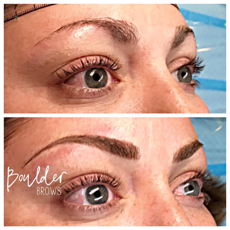 Top: Before | Bottom: After Microblading