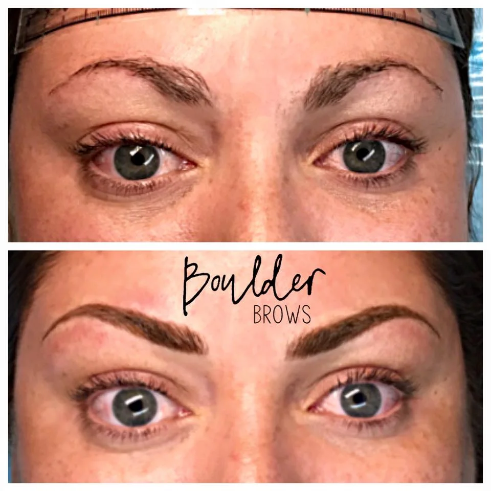 Top: Before | Bottom: After Microblading