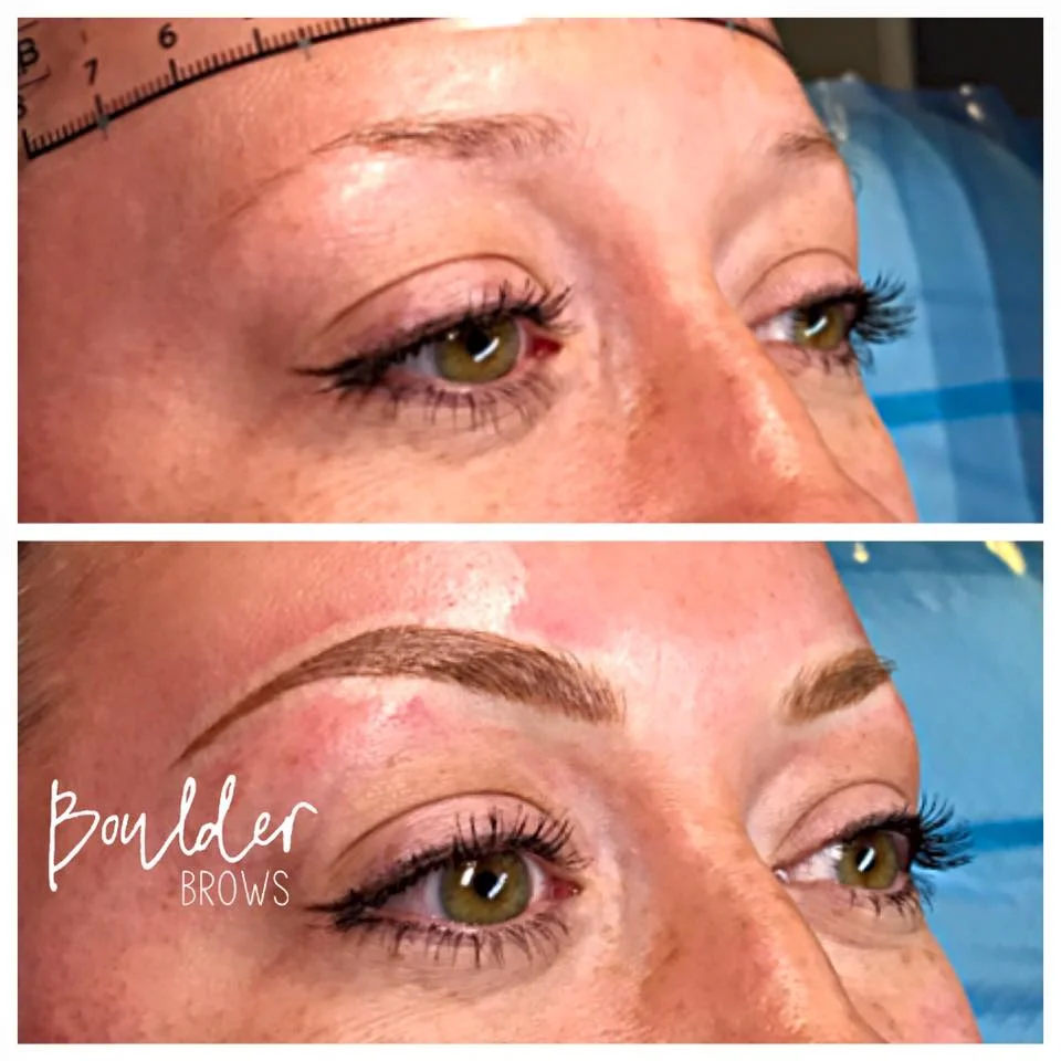 1ST MICROBLADING SESSION Top: Before | Bottom: After
