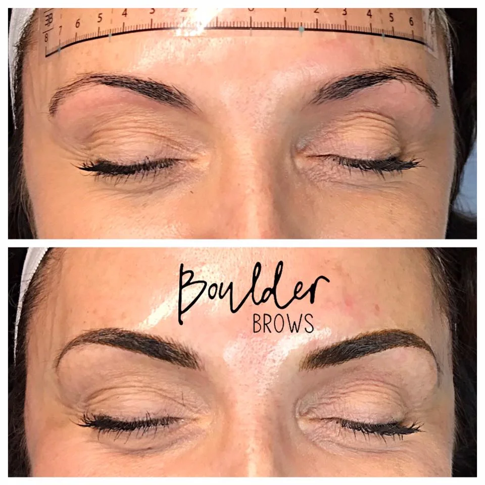 Top: Natural | Bottom: After Microblading