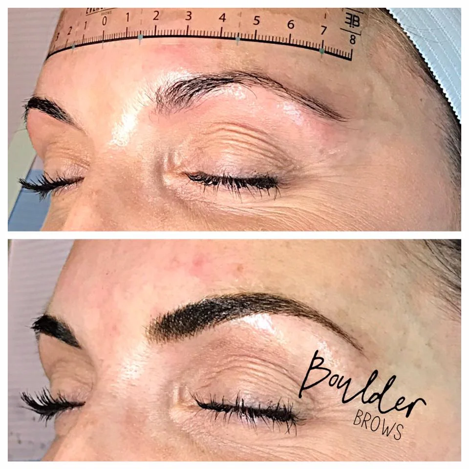 Top: Natural | Bottom: After Microblading