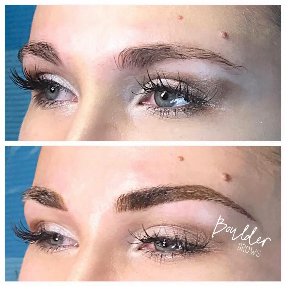1ST MICROBLADING SESSION Top: Before | Bottom: After