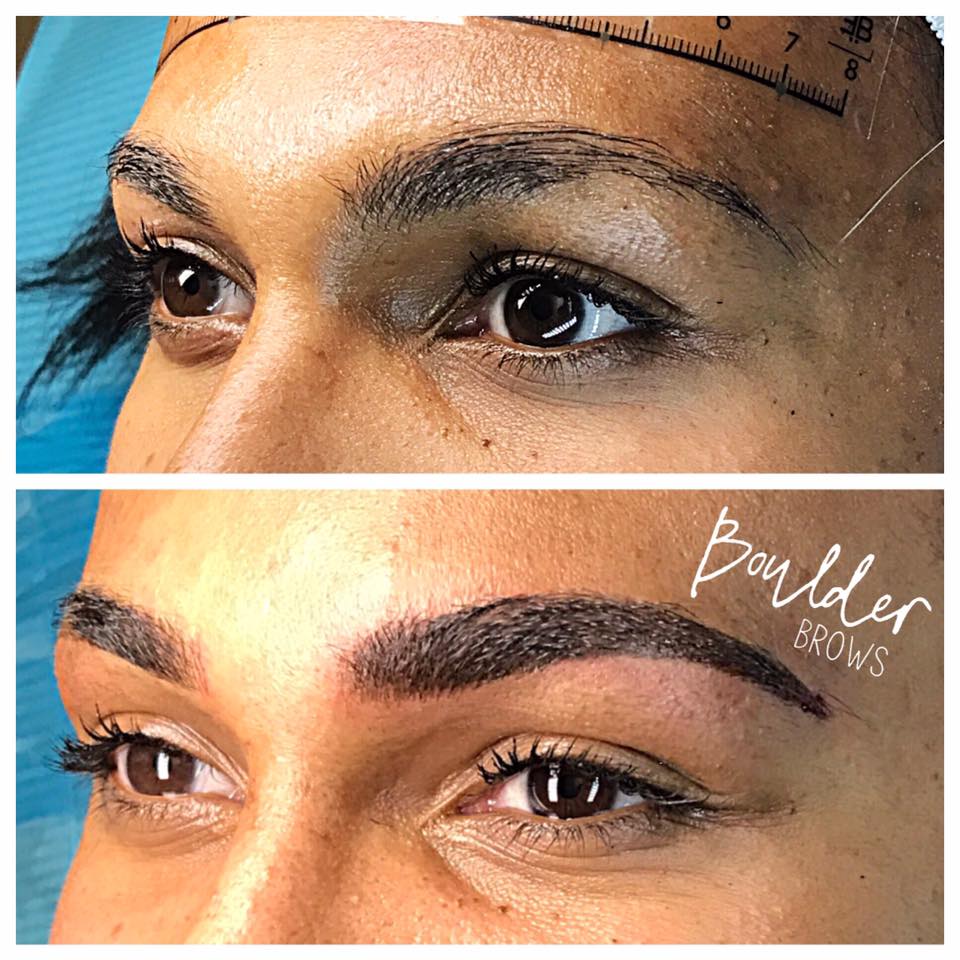 Top: Before | Bottom: After Microblading