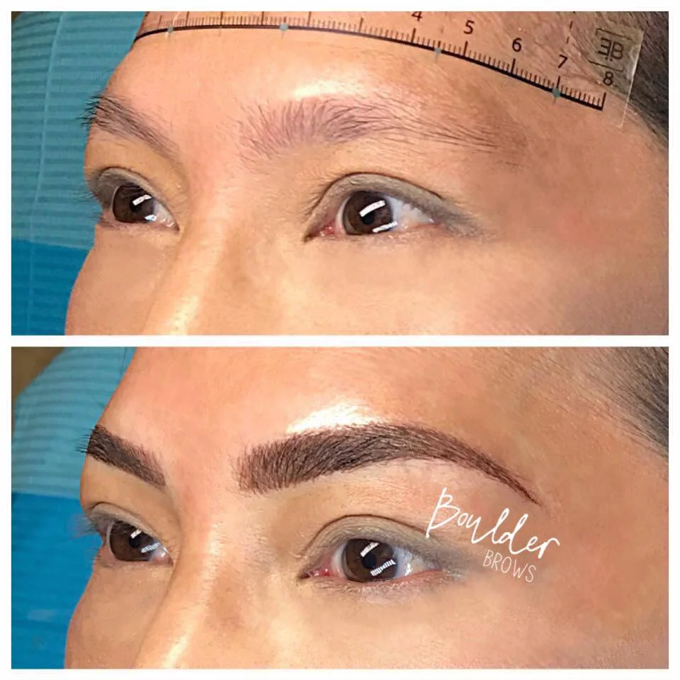 1ST MICROBLADING SESSION Top: Before | Bottom: After