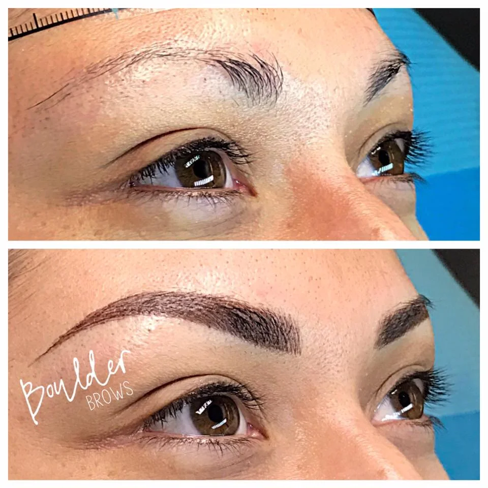 1ST MICROBLADING SESSION Top: Before | Bottom: After