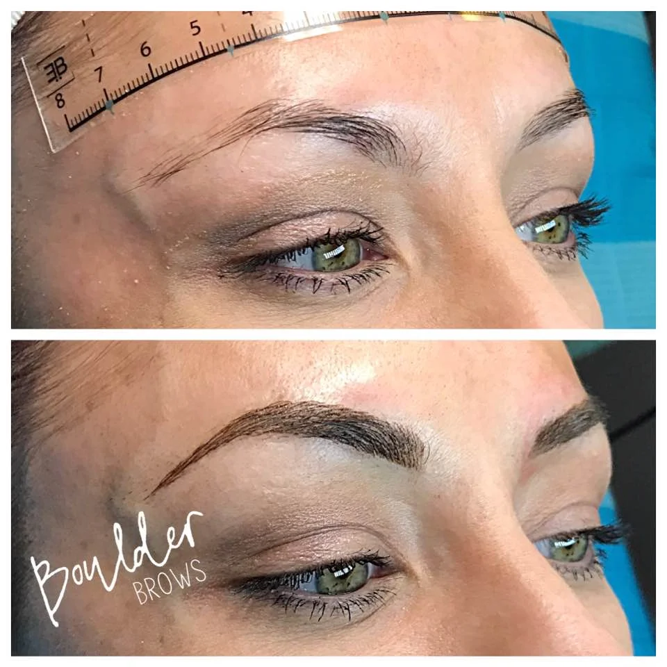 1ST MICROBLADING SESSION Top: Before | Bottom: After